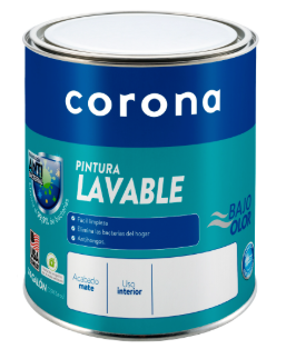 PINTURA CORONA LAVABLE BLANCO 1/4GL