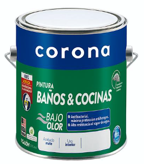 PINTURA CORONA BAÑOS Y COCINA 1/4GL